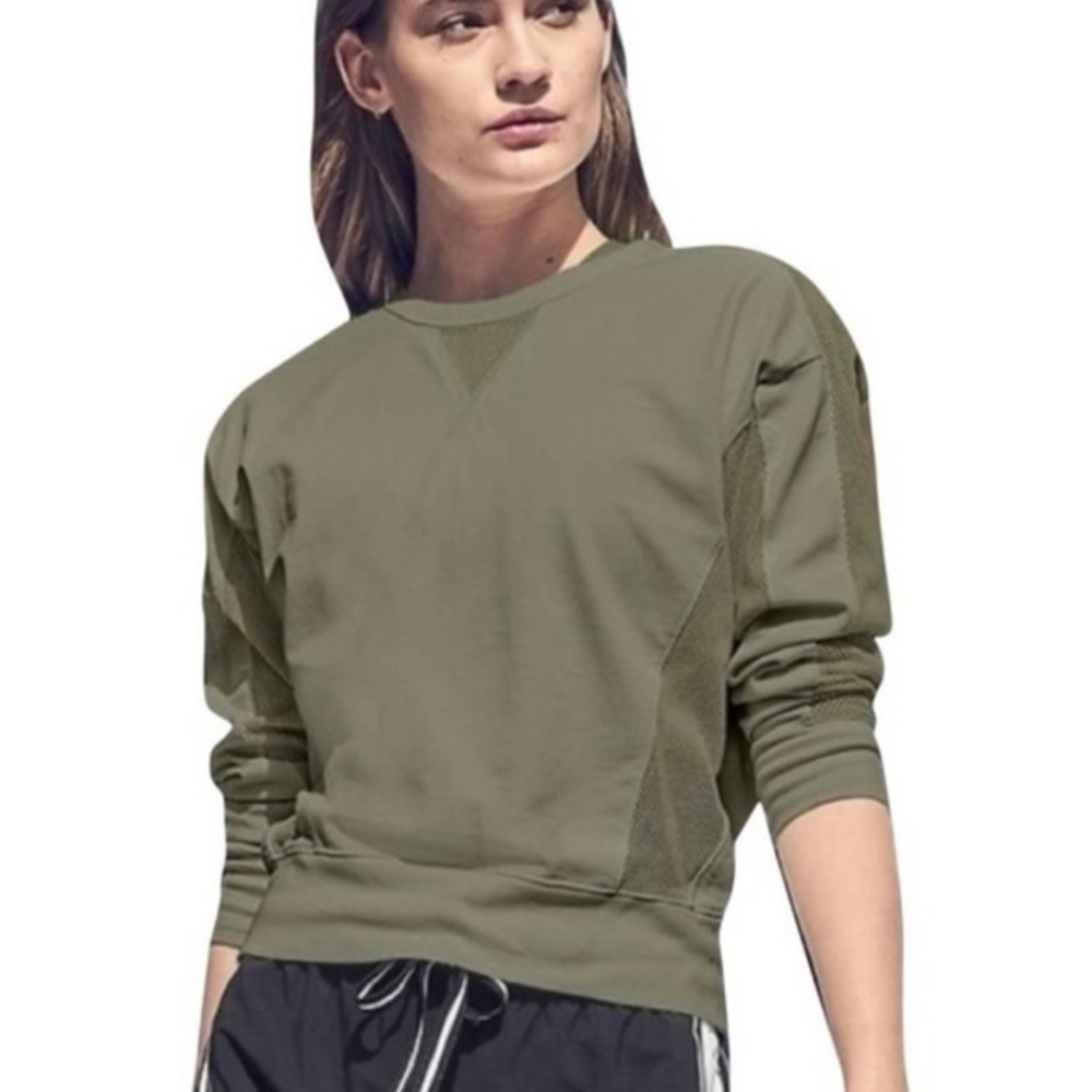 Athleta Olive Green Cruise Long Sleeve Sweatshirt XXS